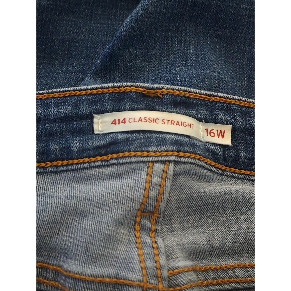 Levis 414 Classic Straight Jeans Womens 16W Blue Excellent Medium Wash Denim EUC - Picture 2 of 9